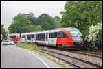 5022 051 + 5022.... fahren am 7.06.2018 in den Bahnhof Grünbach am Schneeberg ein.