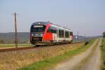 Am Morgen des 22.04.2011 war 5022 055 bei Riedlingsdorf als R2771 von Aspang nach Oberwart unterwegs.