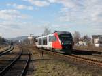 Der 5022 020 als REX nach Linz am 07.02.2014 bei der Ausfahrt aus Braunau.