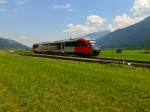 5022 025-8 als R 4809 (Villach Hbf - Kötschach-Mauthen) am 7.6.2015 im Bahnhof Kirchbach im Gailtal.