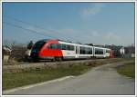 Eines unserer Transportmittel am 10.3.2007. 5022 012 als R 7815 auf dem Weg nach Wiener Neustadt bei der Einfahrt in Winden. Dieser Zug brachte uns von Winden nach Wulkaprodersdorf, von wo es zu Fu weiter ging.