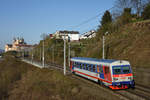 Der 5047 036 war am 31.03.2017 als SLP 96464 Richtung Oberösterreich unterwegs. Hier der Zug bei Melk .