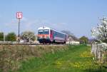 5047 095 als R7777 kurz vor den Zugendbahnhof Neckenmarkt-Horitschon, 21.04.2010.