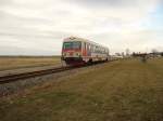 5047 039-2 ist am spten Nachmittag des 23.01.2011 Richtung Horitschon / Neckenmarkt unterwegs, aufgenommen kurz nach dem Bahnhof Deutschkreutz.