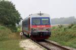 5047 041-8 verlässt als R 7220 am 11.Oktober 2014 die Hst. Raggendorf.