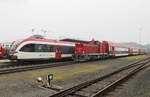 GKB-Triebwagen 63.06 (95 81 5063 006) und 92 81 2015 004 // Graz, Köflacher Bahnhof // 27.