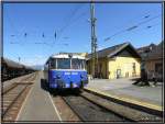 Schienenbus 5081.055-5 Sonderzug Knittelfeld - Pöls ( Andampfen ) Fotografiert im Bahnhof Zeltweg am 19.05.2007