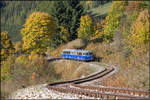 Durch bunte Wälder schlängelt sich die Erzbergbahn auf den Präbichl hinauf.