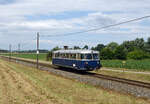 Anläßlich des Jubiläums  50 Jahre Triebwageneinsatz  auf der Radkersburger Bahn veranstaltete die Interessensgemeinschaft neue Radkersburger Bahn Sonderfahrten auf der Grenzlandbahn. Hier zu sehen der 5081 055 als SEZ 16619 nahe Diepersdorf. http://neue.radkersburger-bahn.at/