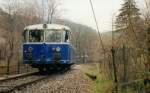 5081 001-9 am 12.April 1993 beim Km 3,2 Kaltenleutgebener Bahn Richtung Waldmhle fahrend.