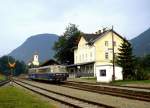 Abendruhe in Grünau im Almtal am 28.07.1989 mit 5081 061 und 6581 057