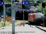 1116 225-9 (fhrende Lok) und 1016 050-5 kurz vor der Einfahrt in den Arlbergtunnel im Bahnhof Langen am Arlberg.