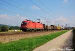 Gleich danach gab es 1016 041-4,ebenfalls mit einem gemischten Gz gen Wels zu fotografieren,Pasching (sterreichurlaub 18.08.09)