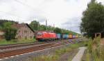 1016 008-3 mit Containerzug in Fahrtrichtung Sden. Aufgenommen nahe des B Eltmannshausen/Oberhone am 12.07.2012.