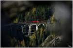 Ein mit 1142 und 1016 bespannter Schrottzug, fhrt ber das Kalte Rinne Viadukt bergwrts. 
Breitenstein 8.11.2013