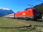 1016 049-9 am Zugschluss des D 15533 dieser vereint mit railjet 533 (Wien Hbf - Lienz) verkehrt.