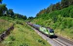 1016 020 mit DGS 44941 am 16.07.2022 bei Sinngrün.