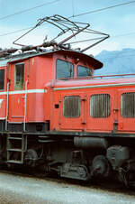 Verschiebebahnhof Arnoldstein (August 1983), Führerstand von ÖBB-Lok 1020.26 von außen