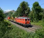 Die 1952 gebaute, jetzt RPS gehrende 1041 202 war am 02.08.2013 mit dem Robel-Messzug SPROB 97701, bestehend aus den Fahrzeugen FUM 100 (9981 9135 504-4)und FUMA ZB (9981 9135 503-6) von Mariahof