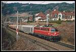 1042 047 mit Güterzug bei Leoben am 7.03.2002.