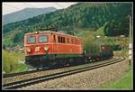 1110 003 mit Güterzug bei Oberaich am 22.04.1999.