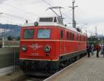 1110 505 war eine der vielen ausgestellten Loks beim Bahnhofsfest in Wrgl (150 Jahre Eisenbahnen in Tirol).