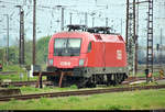 1116 198-3 (Siemens ES64U2) ÖBB ist im Bahnhof Großkorbetha abgestellt.