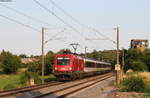 1116 135 mit dem IC 182/RE 50182 (Zürich HB/Singen(Htw)-Stuttgart Hbf) bei Mühlhausen 16.7.19