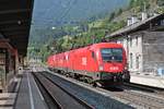 Durchfahrt am Morgen des 03.07.2018 von 1116 261 zusammen mit 1016 008 und 1116 175 als Lokzug durch den Bahnhof von Matrei am Brenner in Richtung Innsbruck.