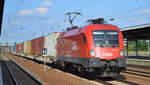 ÖBB - Österreichische Bundesbahnen [A]/Rail Cargo Austria AG mit  1116 099  [NVR-Nummer: 91 81 1116 099-3 A-ÖBB] mit Containerzug am 17.08.20 Bf. Flughafen Berlin Schönefeld.