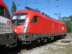ÖBB 1116 146-0 als erste Lok es eines EC nach Wien Westbahnhof welcher Aufgrund der Arlbergsperre erst ab Ötztal fuhr. Aufgenommen in Ötztal Bahnhof am 24.08.2008