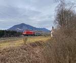 1116 129 bespannte am 04.01.2023 den EC 164  Transalpin  (Graz Hbf - Zürich HB) auf dem Abschnitt Selzthal - Innsbruck.
