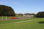 1116 278 war mit einem  EC  am 6. Oktober 2024 bei Axdorf auf dem Weg nach München.