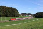 1116 252 war mit einem  EC  am 7. Oktober 2024 bei Axdorf auf dem Weg nach München.