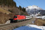 1116 118 war am 5. Februar 2025 mit dem  Transalpin  auf dem Weg nach Zürich.