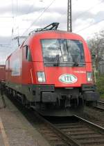 Festgehaltene Eindrcke whrend der Ruhrgebietssonderfahrt am 12.04.2008 der HEG: Gegegnung mit 1116 239-3 in Oberhausen-Sterkrade.