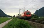 1116 119 ist mit dem OEC 189  Val Gardena/Grdnertal , von Mnchen Hbf nach Verona Porta Nuova, zum Brenner unterwegs. (04.07.2008)
