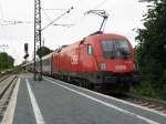 1116 162-7 mit EC 112 von Klagenfurt nach Frankfurt(Main)Hbf.Am 08.06.09 bei der ausfahrt in Bensheim.