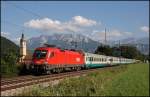 Die 1116 187 bespannt den EC 84 „MICHELANGELO“ vom Brenner nach Mnchen. Ab Fahrplanwechsel werden die Fahrgste in Reisezugwagen der DB/BB reisen… (06.08.2009)