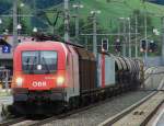 Hier 1116 148-6 mit ein Gtterzug in St.Johann am 17.08.2010 .