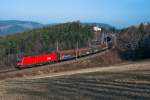 BR 1116 ist mit Zug 46738 (Tarvis - Breclav) zwischen Eichberg und Kb unterwegs und wurde am 26.02.2011 auf der Steinbauer Wiese fotografiert.