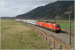 1116 252 + 1116  245 fahren mit EC 102  Polonia  von Villach nach Warschau.