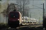 1116.018 am 07.11.13 mit Flachwagen (Fiat Transporter) bei Fentsch St.Lorenzen Richtung St.Michael.