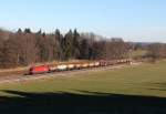 Gemischter Güterzug aus Salzburg nach München am 28.12.13 bei Übersee