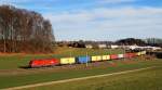 1116 193 mit Containerzug bei Traunstein (03.01.2014)