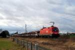 1116 021 mit einem Gterzug bei Hattenhofen (20.01.2007)