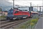 RailJet 162 mit 1116 218 verlässt Buchs SG Richtung Zürich HB. (22.08.2018)