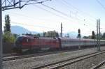 BB 1116.205 Railjet-Lok mit OEC 662 am Haken in Rtg. Feldkirch unterwegs. 26.05.09