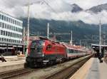 Die 1116 211 mit einem OIC am 11.06.2009 im Innsbrucker Hbf.