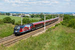 1116.231  5Geht los  war am 21.05.2020 mit dem Railjet 73 von Wien nach Graz unterwegs. Die Aufnahme entstand bei Guntramsdorf.